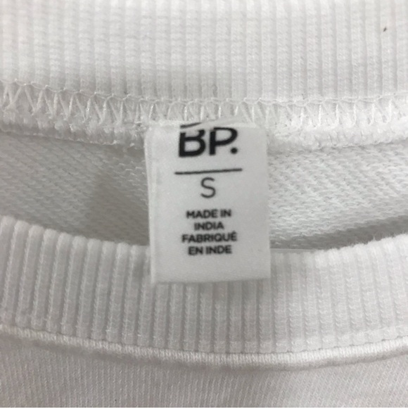 BP White Butterfly Emb Crop Sweatshirt - Picture 5 of 7